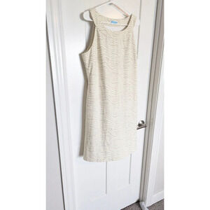 J. McLaughlin Animal Print Cream Dress Stretchy sz XL